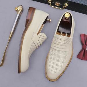 Chaussures mocassins d'hiver légères pour hommes en cuir véritable, logo personnalisé, couleur personnalisée, emballage personnalisé, haute qualité, taille sur mesure, OEM - Product Image 2
