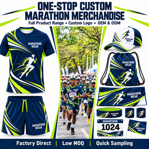 Servicio Integral de Artículos Personalizados para Maratones, Gama Completa de Camisetas, Pantalones Cortos, Gorras, Bolsas, Toallas y Dorsales para Carreras, Directo de Fábrica - Product Image 1