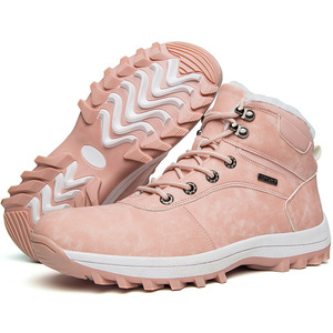 Hot Selling <strong>Men's</strong> Warm <strong>Shoes</strong> Waterproof Snow Leather Boots Lamb Wool Lined For <strong>Men</strong> - Product Image 1