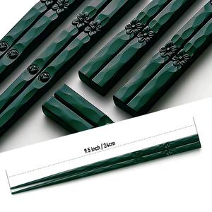 Elegantes palillos negros <span class=keywords><strong>de</strong></span> fibra <span class=keywords><strong>de</strong></span> vidrio con caja <span class=keywords><strong>de</strong></span> lujo palillos <span class=keywords><strong>chinos</strong></span> para <span class=keywords><strong>comer</strong></span> para acampar Material plástico - Product Image 1