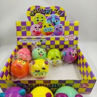 Jouets promotionnels : Balles à presser extensibles, jouets farfelus anti-stress, balles moelleuses à visage d'animal pour la relaxation