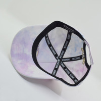 Casquette de baseball en coton pour enfants, personnalisable OEM/ODM avec logo, 5 panneaux structurés, tie-dye, broderie cœur arc-en-ciel mignon, vente en gros