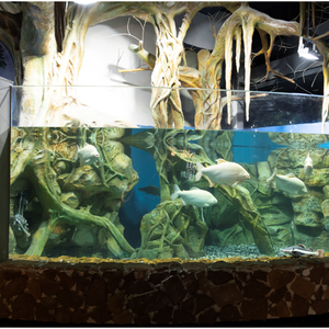 ถังปลาทรงกลมตู้ปลาไร้ขอบทำจากพลาสติกขนาดใหญ่สำหรับบ้าน - Product Image 2