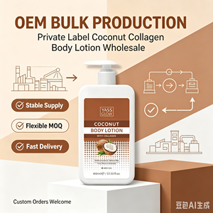 Lotion corporelle nourrissante et raffermissante au collagène de noix de coco, marque privée, OEM, ODM, production en vrac personnalisée - Product Image 3