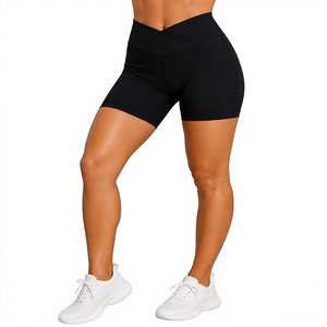 Shorts de sport pour femmes à taille haute, style biker, extensibles, pour yoga et fitness - Product Image 1