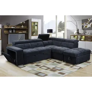 Moderne Luxus möbel Sofa Wohnzimmer weicher Stoff Sofa-Set mit Stauraum L-Form modulares Sofa Schlafs ofa