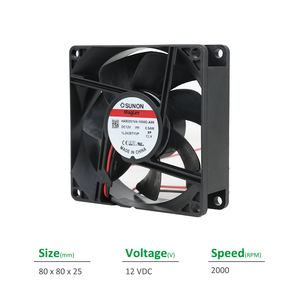 SUNON HA80251V4-1000C-A99 40x40x20mm 12VDC 0.54W 40mA 2000RPM 23.9CFM Vapo Bearing Electric Cooling Cabinet Axial <b>Plastic</b> - Product Image 2