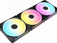 Ventilador de Caja RGB de Levitación Magnética Speedy Premium de 120 mm, Paquete Triple, Sistema de Control de Enlace, Concentrador, Negro, Silencioso, Ventilador de Refrigeración para Juegos de PC