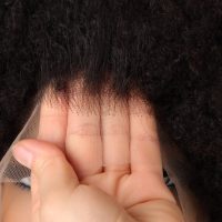 Perruque Orientfashion 100 % Cheveux Humains Afro Crépus Entièrement en Dentelle, Perruques Afro Américaines pour Femmes en Cheveux 100 % Naturels