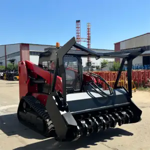 Forestry Used Equip 100HP Diesel Epa Track Skid Steer With 72'' Mulcher TS120 TS100 Track Steer Loader
