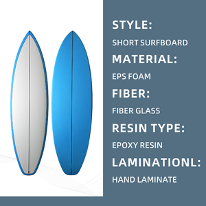 Vente en gros d'usine OEM de planches de surf |   Planche de surf courte 6'6" 46L en fibre de verre époxy, personnalisée, standard EPS, pour les vagues - Product Image 1