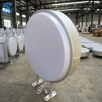 Boîte lumineuse publicitaire LED fabriquée pour l'extérieur, panneau lumineux rond éclairé