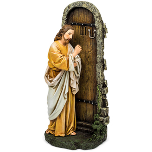 Escultura Religiosa de Resina WeiVista, Jesús Llamando a la Puerta, para Decoración del Hogar Cristiano o Exhibición en Iglesias, Venta al por Mayor, Modelo 24008A - Product Image 2