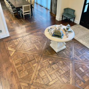 Parquet en bois d'ingénierie multicouche AVANTIMORA sans formaldéhyde, finition lisse, grade ABC, 16 mm 20 mm, Teck T&G, style Versailles pour hôtel - Product Image 2