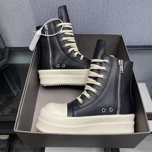 Bottes d'hiver de luxe pour homme <span class=keywords><strong>Owens</strong></span>, en cuir véritable, à semelle épaisse, rehaussantes, à lacets - Product Image 3