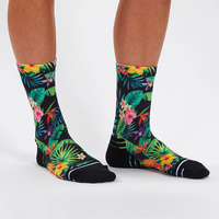 Haute qualité hommes athlétique Performance équipage conception sur mesure impression Logo chaussette de sport cyclisme course chaussettes de Compression