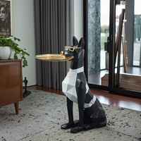 Collection d'ameublement nordique personnalisé en gros grande palette de chien de débarquement décoration Feng Shui Art Statue Sculpture créative