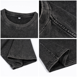 广州Etai服饰有限公司批发100% 纯棉t恤定制酸洗街装超大复古男式t恤 - Product Image 6