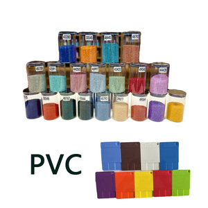 Çeşitli renklerde PVC plastik Masterbatch kırmızı sarı turuncu yeşil mavi mor beyaz siyah ile