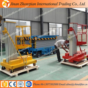 CE ISO Menyetujui Satu Orang Orang Lift Dua Tiang Mewah Aluminium Alloy Lift/Lift Bergerak Hidrolik Aluminium lift - Product Image 2