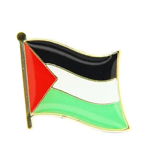 Spille di vendita calda palestine Design personalizzato 3D Logo distintivo in metallo personalizzato bandiera palestina spille