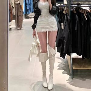In-Stock Version ~ 2025 New 2-Way Wear <b>White</b> High-<b>Heel</b> Over-the-Knee Tall Boots <b>for</b> <b>Women</b>, Hidden Wedge Elevated Boots - Product Image 1