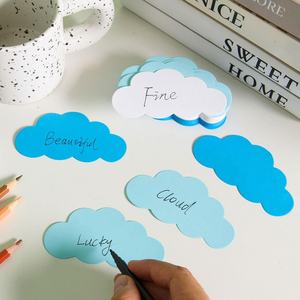 Forme <span class=keywords><strong>de</strong></span> nuage blanc et bleu papier cartonné découpé 4 pouces papier nuage décoration <span class=keywords><strong>de</strong></span> classe pour tableau d'affichage, décoration murale <span class=keywords><strong>de</strong></span> fête - Product Image 3