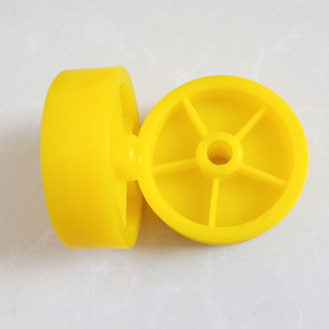 Roue pivotante en plastique jaune Wanbang 68x10x29mm, rouleau en nylon pour chariot et usage universel - Product Image 2