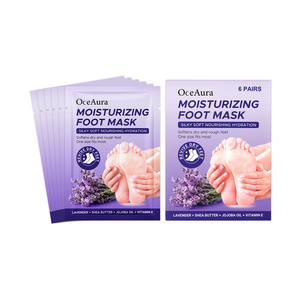 Masque hydratant pour les pieds à la lavande, marque privée OEM, élimination des peaux mortes, blanchiment des talons, soin des pieds anti-crevasses - Product Image 1