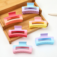Nouvelle Pince à Cheveux Tendance Dégradé Macaron, Pince Requin Minimaliste Haut de Gamme pour Chignon Femme