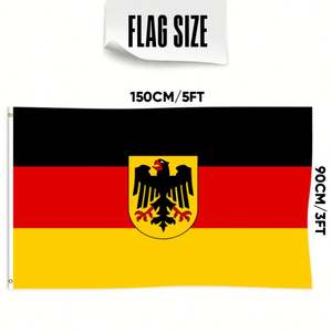 Banderas de Poliéster de 3x5 Pies con el Escudo de Alemania, Personalizables, de Todas las Naciones, Entrega Rápida de un Proveedor Confiable - Product Image 4