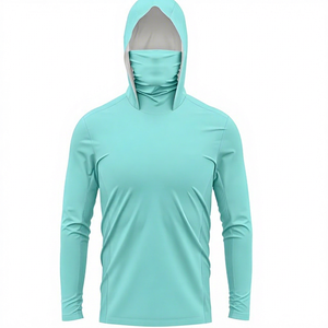 Men's High Performance Fishing Hoodie UPF50 Hiking Surfing Sports Solid Color Fishing Shirt Sun Protection Long Sleeve Shirt - Product Image 1