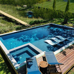 Nhà tùy chỉnh lớn kích thước lớn 8m ngoài trời Trung Quốc sợi thủy tinh Spa hồ bơi thiết bị mô-đun sợi thủy tinh inground hồ bơi - Product Image 4