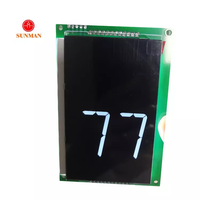 SML0265 Modul LCD Segmen 2 Digit 7-Segmen COB LCM Latar Belakang Hitam Tampilan Negatif untuk Indikator Lift