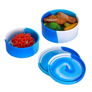 Contenedor de Alimentos Rectangular Redondo para Niños, Lonchera Bento de Silicona para Cocina - Product Image 3