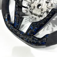 Volant sport en fibre de carbone forgée bleu, motif football, personnalisé, vente directe, luxe, adapté pour Pontiac Holden VE G8