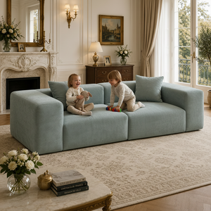 Divano Angolare a L Moderno per Soggiorno Grande, Disponibile in Verde, Arancione, <span class=keywords><strong>Giallo</strong></span> <span class=keywords><strong>e</strong></span> Altri Colori, Set di Divani Neri - Product Image 5