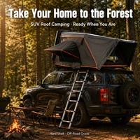 Tente de toit rigide pliable en ABS pour voiture, tente de camping imperméable pour l'extérieur, tente de couchage automatique pour SUV, pick-up, 4x4, voyage