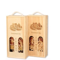 Couvercle coulissant forme deux vin 750 ml bouteille emballage boîte