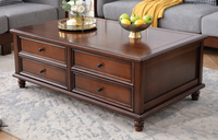 Ensemble de canapés modulaires en cuir véritable de style américain vintage haut de gamme pour appartement et hôtel, villa, brun foncé GSD03