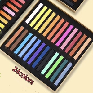 24 crayons de craie <span class=keywords><strong>pastel</strong></span>, pigments de couleur spécifiques aux étudiants en art, argile super légère, pour tableaux noirs, journaux et peintures de cours de vacances - Product Image 1