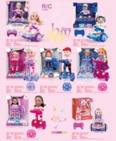 Poupée princesse sirène avec jouets électriques chantants lumineux voiture d'équilibre rotative universelle pour filles cadeau d'anniversaire en plastique