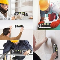 Niveaux laser infrarouges 3-en-1 haute précision avec support – Instruments optiques industriels pour la construction, la rénovation et les outils de mesure