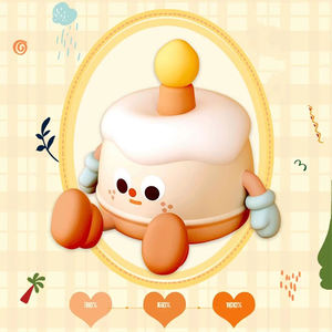 2024 USB Touch Control LED Night Light Modern 3D Silicone Birthday Cake Design para el dormitorio de los niños Material ABS para uso en la habitación - Product Image 3