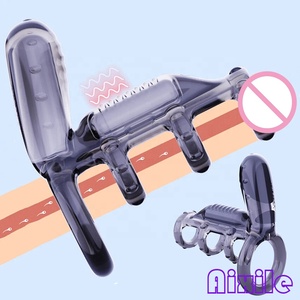 Anneaux de pénis à double vibration pour retarder l'éjaculation, jouet sexuel pour hommes et couples, jeux coquins pour adultes, machine sexuelle, pompe à pénis réutilisable - Product Image 4