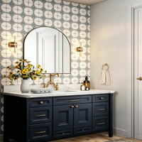 Meubles de salle de bain modernes Vermonhouzz avec double vasque, tiroirs à fermeture douce et design étanche