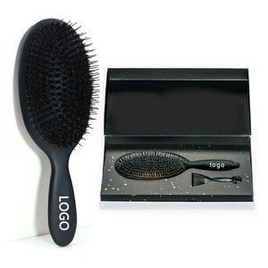 Logo personnalisé Grande <span class=keywords><strong>brosse</strong></span> pour extensions de <span class=keywords><strong>cheveux</strong></span> <span class=keywords><strong>Brosse</strong></span> démêlante pour <span class=keywords><strong>cheveux</strong></span> surdimensionnés avec emballage en boîte en papier <span class=keywords><strong>Brosse</strong></span> à <span class=keywords><strong>cheveux</strong></span> en poils de sanglier vierge en vrac - Product Image 1