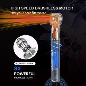 Brosse de sèche-cheveux et sèche-cheveux personnalisés 6 en 1, brosse lisseur de cheveux à chaud avec plasma pour un bouclage à séchage rapide - Product Image 2