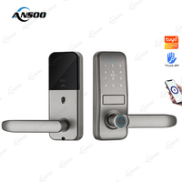 Serrures de porte intelligentes 60/70 mm avec loquet réglable Tuya TTLock BLE WIFI Empreinte digitale Poignée numérique intelligente