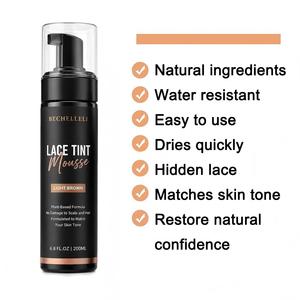 Kit d'entretien pour perruques bio OEM/ODM, flacon noir, anneaux de couleur personnalisés, marque privée, spray teintant waterproof et stylo teintant capillaire mousse, MOQ - Product Image 3